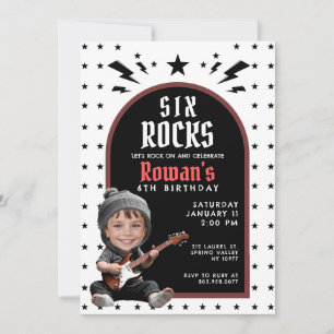 Rock & Roll zum Geburtstag Foto Einladung