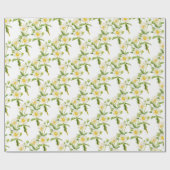 Rock Rose Art Blumengrün Wildblume Geschenkpapier (Flach)