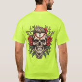 "Rock & Rose" Skull Tattoo T-Shirt (Rückseite)