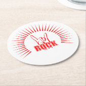 Rock Runder Pappuntersetzer (Angewinkelt)