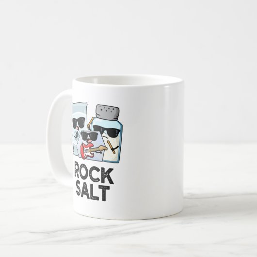 Rock Salt Funny Condition Music Pun Kaffeetasse (Vorderseite Links)