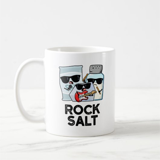 Rock Salt Funny Condition Music Pun Kaffeetasse (Links)
