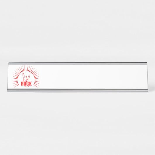 Rock Schreibtischnamensplakette (Vorderseite )