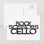 Rock Scissors Cello Postkarte (Vorne/Hinten)