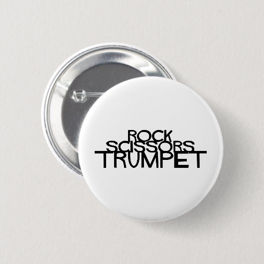 Rock Scissors Trumpet Button (Vorne & Hinten)