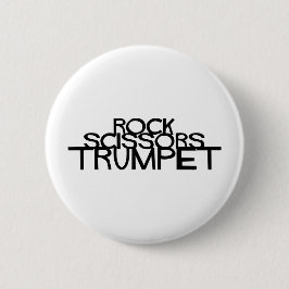 Rock Scissors Trumpet Button