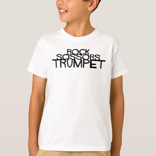 Rock Scissors Trumpet T-Shirt (Vorderseite)