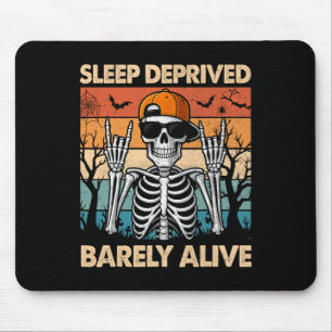 Rock Skeleton Deprived Rely Alive Halloween Costum Mousepad