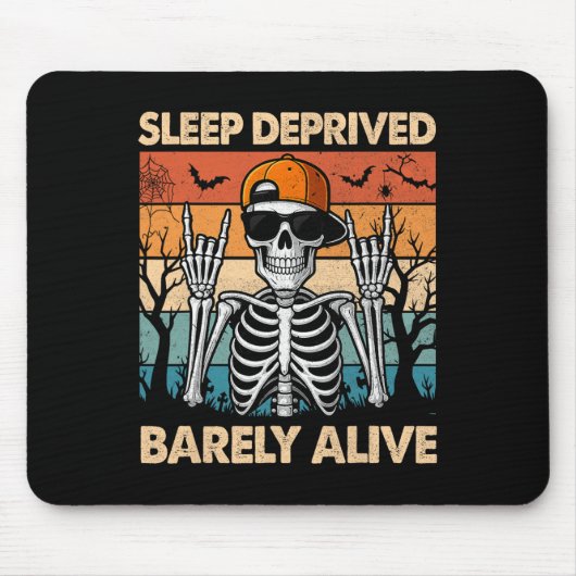 Rock Skeleton Deprived Rely Alive Halloween Costum Mousepad (Vorne)