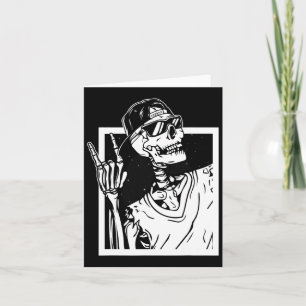 Rock Skeleton Hand Halloween Kostüm Funny Rocker Karte