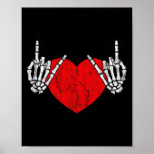 Rock Skeleton Hand Heart Rock and Roll Poster (Vorne)