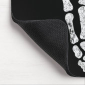 Rock Skeleton Hand Rock'n'Roll Metal Distressed Ha Mousepad (Ecke)