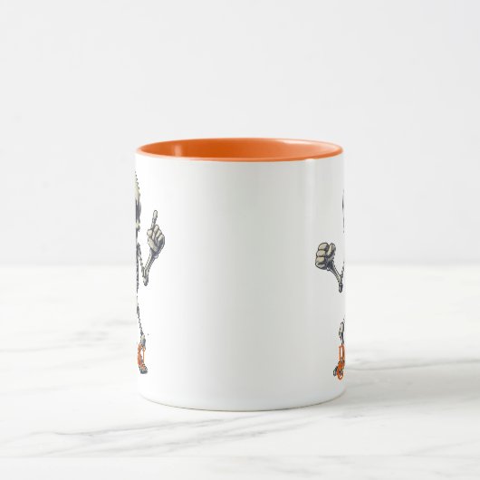 Rock Skeleton Tasse - Fun & Spooky Halloween Vibes (Zentrum)
