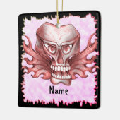 Rock Skull Biker Keramikornament (Links)