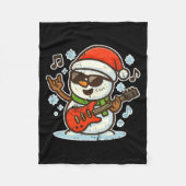 Rock Snowman With Guitar Premium Tri-blend Fleecedecke (Vorderseite)