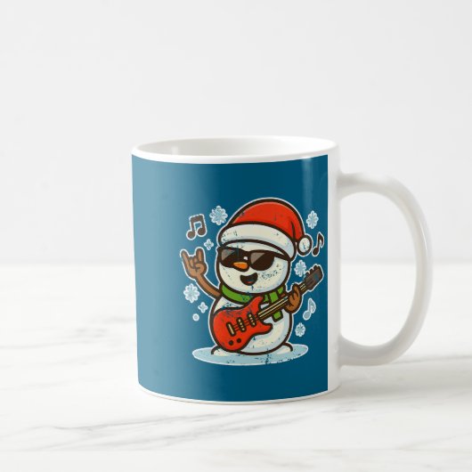 Rock Snowman With Guitar Premium Tri-blend  Kaffeetasse (Rechts)
