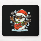 Rock Snowman With Guitar Premium Tri-blend Mousepad (Vorne)