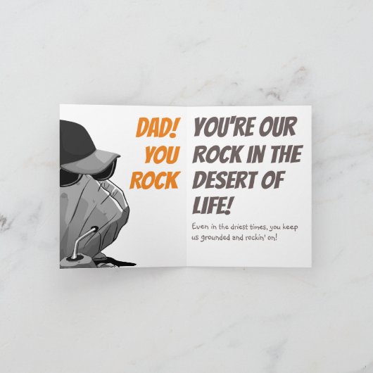 Rock-Solid Vater: Ein Vatertag Karte (Innenseite)
