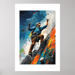 Rock Sport Kletterwand Paint Poster