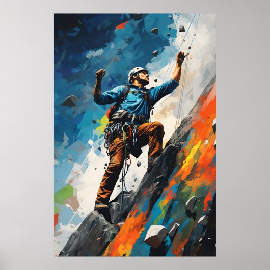 Rock Sport Kletterwand Paint Poster (Vorne)