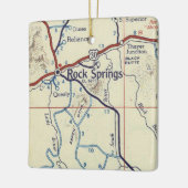 Rock Springs WY Vintag Map Keramikornament (Links)