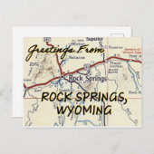 Rock Springs Wyoming Vintag Postkarte (Vorne/Hinten)