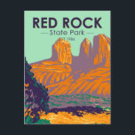 Rock Staat Park Arizona Vintag Postkarte<br><div class="desc">Rock Staat Park Kunstwerk Design. Der Staat Park verfügt über einen roten Sandsteinfelsen Canyon außerhalb der Stadt Sedona.</div>