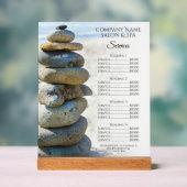 Rock Stack Cairn Wellness-Center Salon Services Me Acrylschild (Neutral)