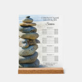 Rock Stack Cairn Wellness-Center Salon Services Me Acrylschild (Vorderseite)