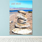 Rock Stacking Leinwanddruck (Insitu (Holzboden))