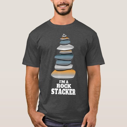 Rock Stacking Rock Stacker Cairn Wandergeschenk T-Shirt (Vorderseite)