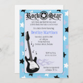 ROCK STAR 12x18 Rocker Kinderdusche Einladung (Vorne/Hinten)
