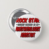 Rock Star Anästhesiologische Assistentin Button (Vorne & Hinten)
