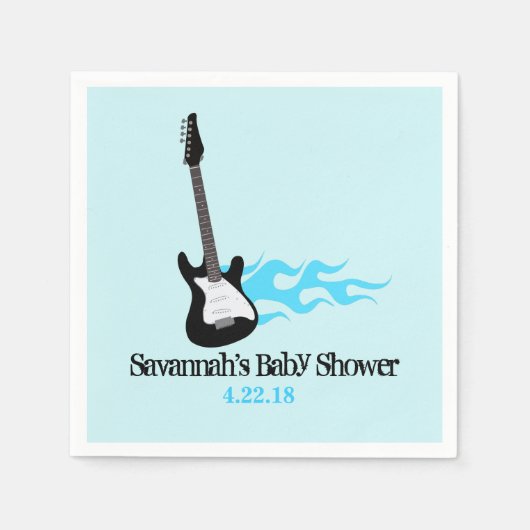 Rock Star Baby Custom Party Napkin Serviette (Vorderseite)