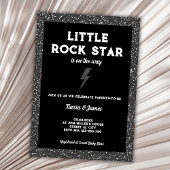 Rock Star Baby Dusche Black Rock and Roll Einladung