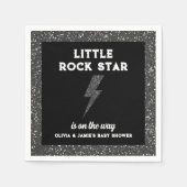 Rock Star Baby Dusche Black Rock and Roll Serviette (Vorderseite)