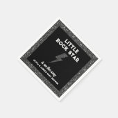 Rock Star Baby Dusche Black Rock and Roll Serviette (Ecke)