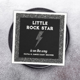 Rock Star Baby Dusche Black Rock and Roll Serviette