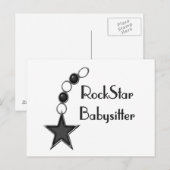 Rock Star Babysitter Postkarte (Vorne/Hinten)