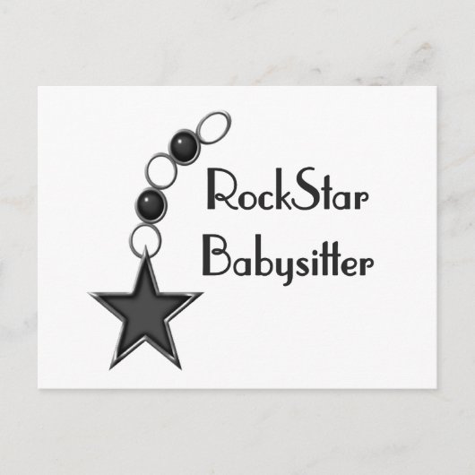 Rock Star Babysitter Postkarte (Vorderseite)
