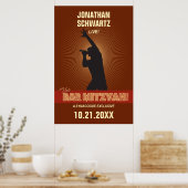 Rock Star Bar Mitzvah Poster in Brown (Küche)