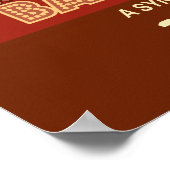 Rock Star Bat Mitzvah Poster in Brown (Ecke)