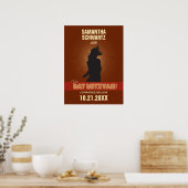 Rock Star Bat Mitzvah Poster in Brown (Küche)