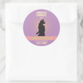 Rock Star Bat Mitzvah Sticker Lila Pink (Tasche)