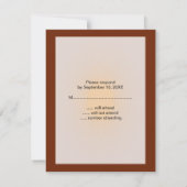 Rock Star Bat Mitzvah UAWG Repcard in Brown RSVP Karte (Rückseite)