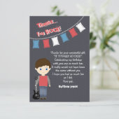 Rock Star Birthday Boy Einladung (Stehend Vorderseite)