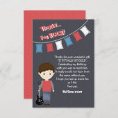 Rock Star Birthday Boy Einladung (Vorne/Hinten)