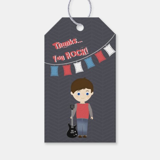 Rock Star Birthday Boy Geschenkanhänger (Vorderseite)