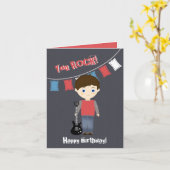 Rock Star Birthday Boy Karte (Gelbe Blume)