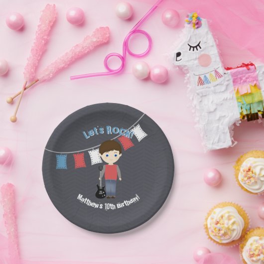 Rock Star Birthday Boy Pappteller (Party)